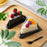 Triangle Pastry Box with Clear Lid & Black Base for Cake Slice, Pastry, Dessert, Bakery Packing, Birthday Party, Catering & Return Gift Packaging