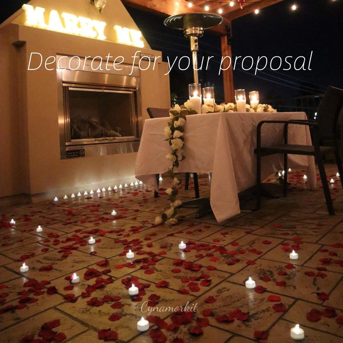 Artificial Rose Petals for Decoration Perfect for Her Him Valentine’s Day Romantic Decor for Wedding Anniversary New Year Candle Light Dinner Bedroom Table Party Decor.