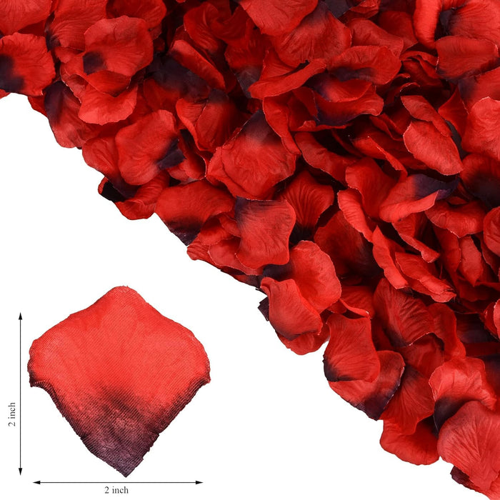 Artificial Rose Petals for Decoration Perfect for Her Him Valentine’s Day Romantic Decor for Wedding Anniversary New Year Candle Light Dinner Bedroom Table Party Decor.