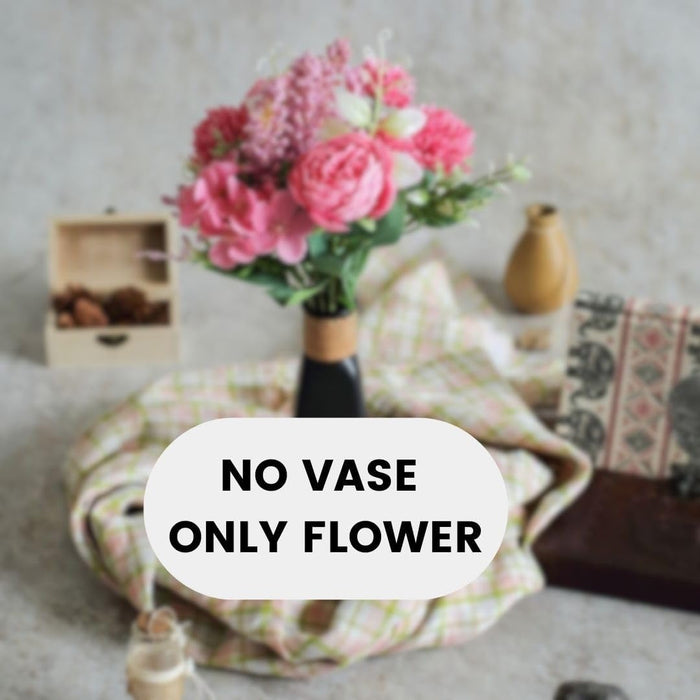 Artificial Multiflora Flower Roses Sticks Bunch decorative items for Decoration, Craft Items Corner (Without Vase Pot)