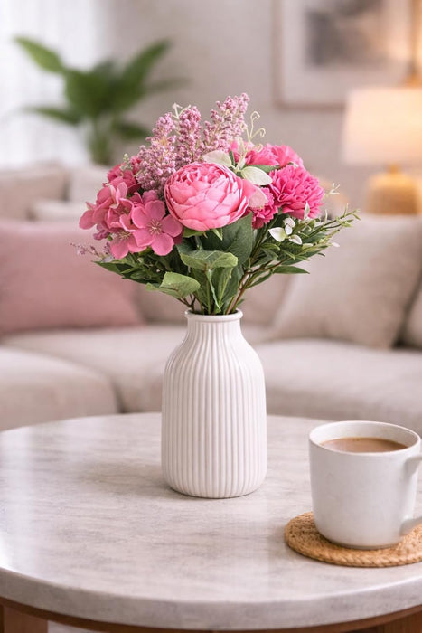 Artificial Multiflora Flower Roses Sticks Bunch decorative items for Decoration, Craft Items Corner (Without Vase Pot)