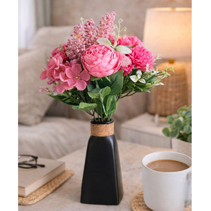 Artificial Multiflora Flower Roses Sticks Bunch decorative items for Decoration, Craft Items Corner (Without Vase Pot)