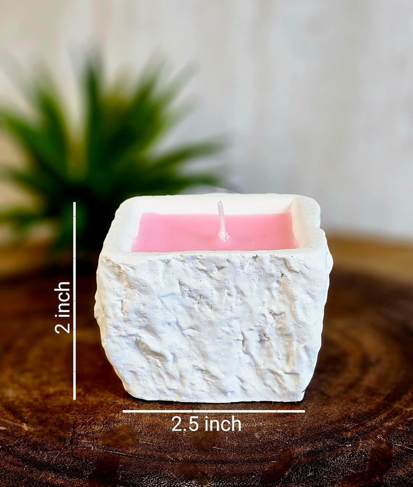 1 Pcs Scented Wax Candle in Square Container | Blue Aromatherapy Candle for Home Décor, Spa, Meditation, Gifting & Relaxation