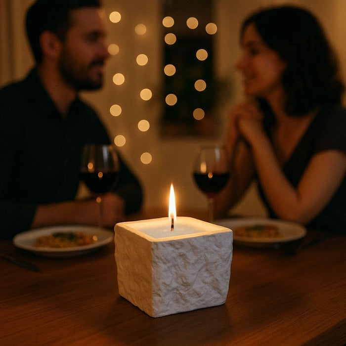 1 Pcs Scented Wax Candle in Square Container | Blue Aromatherapy Candle for Home Décor, Spa, Meditation, Gifting & Relaxation