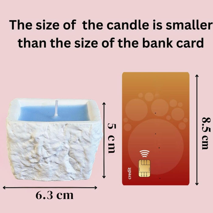 1 Pcs Scented Wax Candle in Square Container | Blue Aromatherapy Candle for Home Décor, Spa, Meditation, Gifting & Relaxation