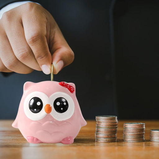1 Piece Ceramic pink Owl Design Gullak : Piggy Bank for Rupees Savings - Coin Storage Tip Box Ideal for Kids and Adults - Money Kilona Pikibank ATM Coinbox Gulak (Pack of 1) (Pink)