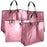 SATYAM KRAFT Extra Large Size shiny PINK(42X50X14 cm) Foil PVC Bags With Handle Gift Paper bag, Carry Bags, gift For Valentine Gifting, marriage Return Gifts, Birthday, Wedding, Party, Season's Greetings