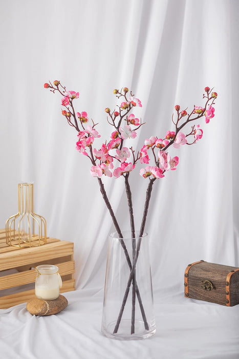 SATYAM KRAFT 3 sticks Artificial Flowers Fake Blossom Bouquet Sticks decorative items for Gifting, Diwali Decor.