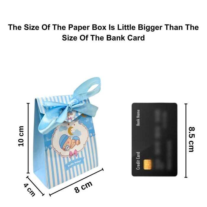 blue pink Decorative Paper Folding with Ribbon Storage Box for Return Gift, Birthday, Gift Boxes with Ribbon, Perfect for Packing Chocolate, Gifting