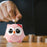 SATYAM KRAFT 1 Piece Ceramic Owl Design Gullak : Piggy Bank for Rupees Savings - Coin Storage Tip Box Ideal for Kids and Adults - Money Kilona Pikibank ATM Coinbox Gulak (Pack of 1) (Pink)