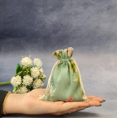 24 Pcs Drawstring Mini stylish Storage Potli pouches for Small Jewelries, Money, Paper Notes Women Wallet, Gift Bags, Christmas return gift