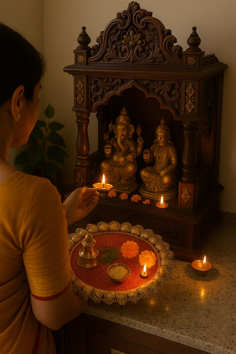 JUMKHI PLATTER Set of 3 for Diwali Decor, Rangoli ,Centre table decoration.