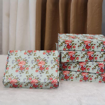 (10.5x 7.5 x 2 inch) Multipurpose Decorative Folding Paper Cardboard Box DIY Box for Gift Hamper,Wedding gifing.