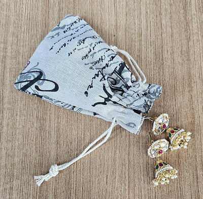 24 pcs Drawstring Mini stylish Storage Potli pouches for Small Jewelries, Money, Paper Notes Women Wallet, Gift Bags, Christmas return gift