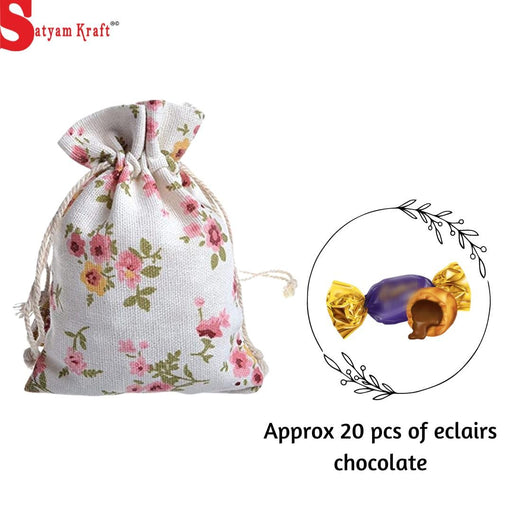 24 Pcs Drawstring Mini stylish Storage Potli pouches for Small Jewelries, Money, Paper Notes Women Wallet, Gift Bags, Christmas return gift