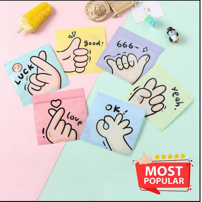 72 Pcs Small Random Color Koren Ziplock Pouches For Gifting, Return Gifts, Birthday, Baby Shower, Party Pouches | Chocolate & Dry Fruit Packing