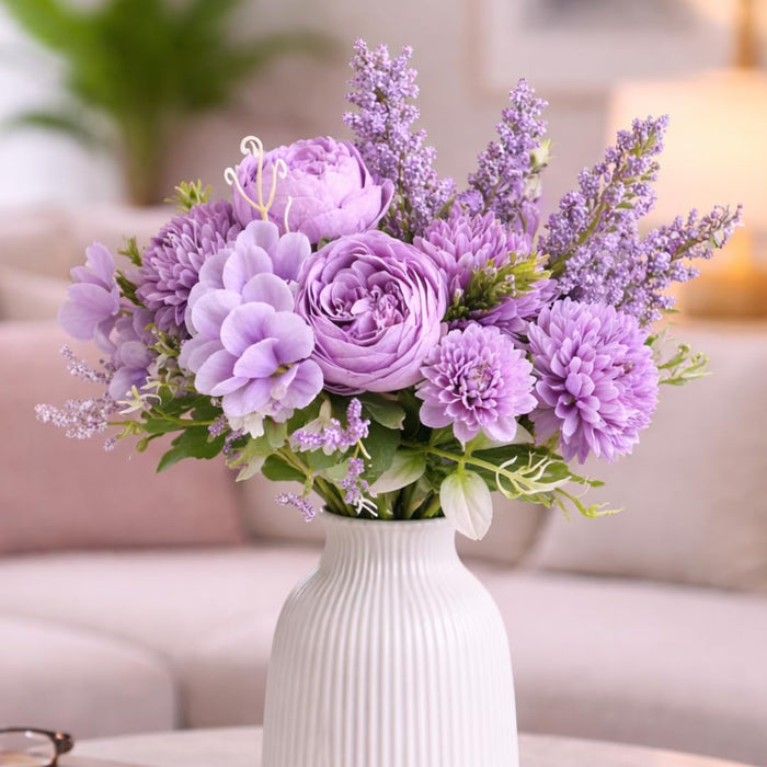 Artificial Multiflora Flower Roses Sticks Bunch decorative items for Decoration, Craft Items Corner (Without Vase Pot)