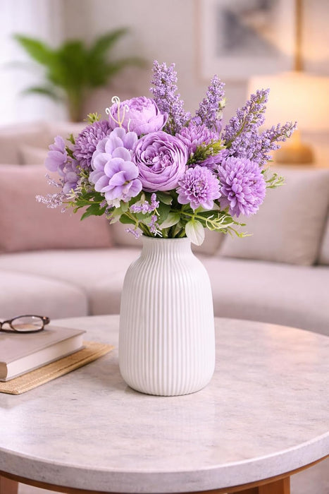 Artificial Multiflora Flower Roses Sticks Bunch decorative items for Decoration, Craft Items Corner (Without Vase Pot)