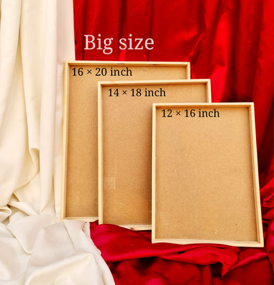 Big Multipurpose Decorative Pinewood  Rectangle Tray for Gift Hamper,Wedding Gifting Boxes and Decoration Purpose.