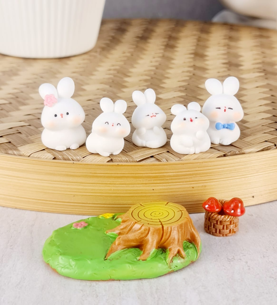 Small Rabbit Set Rabbits Miniature Set for Home, Bedroom, Living Room, Office, Restaura ...