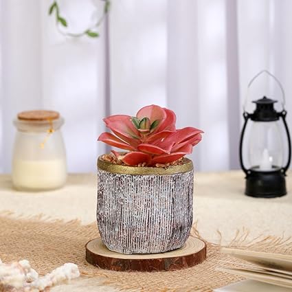 1 PCS Mini Artificial Succulent with Ceramic Pot Exquisite Faux Plant to Add Charm to Your Home, Perfect for Gifting, Office, Home Decor