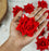 12 Pcs Artificial Rose Velvet Flower for Puja Decoration, Gifting, Home, Garden, Bedroom, Balcony, Living Room, Restaurant Decoration and Craft (6 cm)