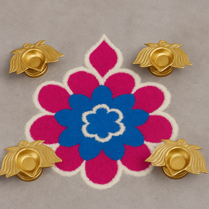 Decorative Gold Polish Decorative Metal Diya Candle Holder for Home Decor,Mandir Decor,Diwali Decor, Floating Flowers,Candles Diya holder, Office,Table Decor, Entrance Decoration Item (Golden)