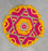 1 Piece Rajwadi Multi Colour Flower pompom Design Rangoli, Easy to Use. Just Set up with your own choice and make Rangoli for Floor Home Diwali Decoration DIY