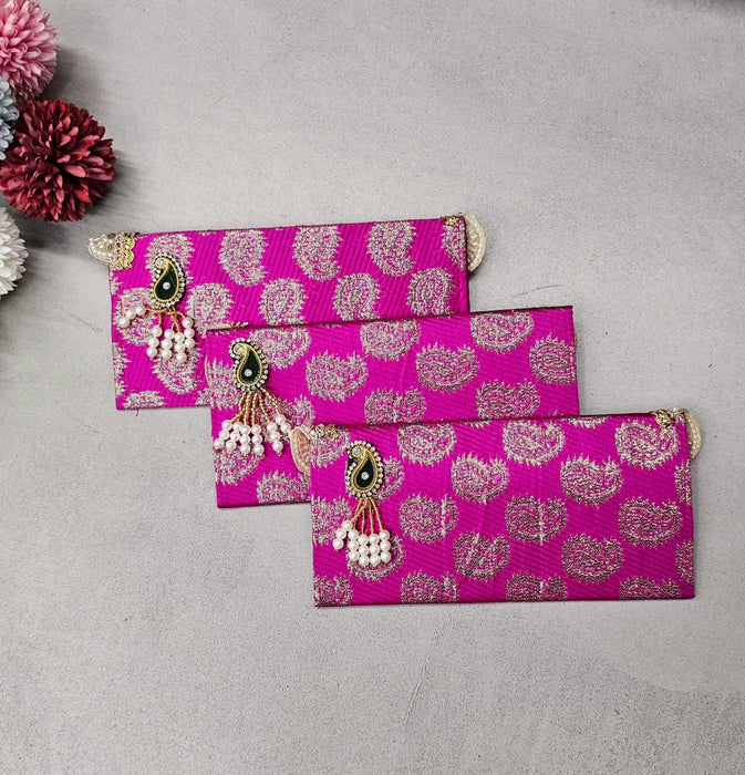 3 Pcs Affordable Fabric Shagun Envelope for Wedding & Gifting