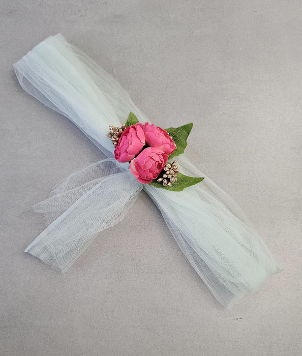 6 pcs Ready-to-Use Net Band for Wedding Trousseau Packing, Crafting,Wrapping, Decoration, and DIY Projects