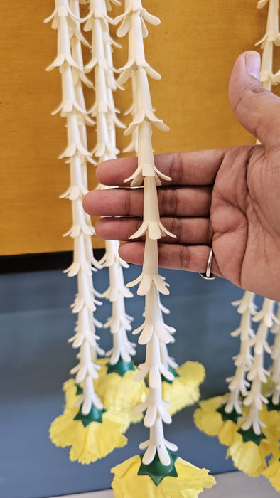 2 Pcs [12 Ladi] Carnation  Rajnigandha , Galgota Long Side Hanging (25 inch) | Home, Diwali & Event Décor