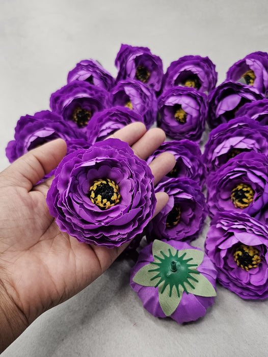 12 Pcs Silk Rose Flower for Gifting, Home, Mandir Pooja Table, Cake Decor, Bouquet Making, Backdrop, DIY Art Craft