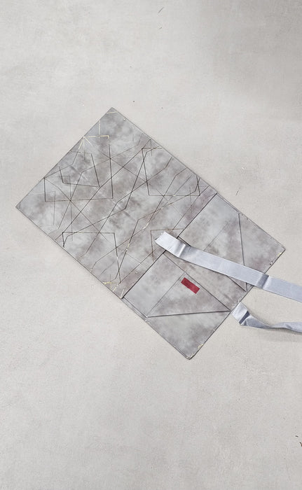 2 Pcs (26 x 21 x 11 cm) Multipurpose Decorative Folding Paper Cardboard/Rigid Box with satin ribbon,DIY Box for Gift Hamper,Valentine Gifting,Wedding gifing.