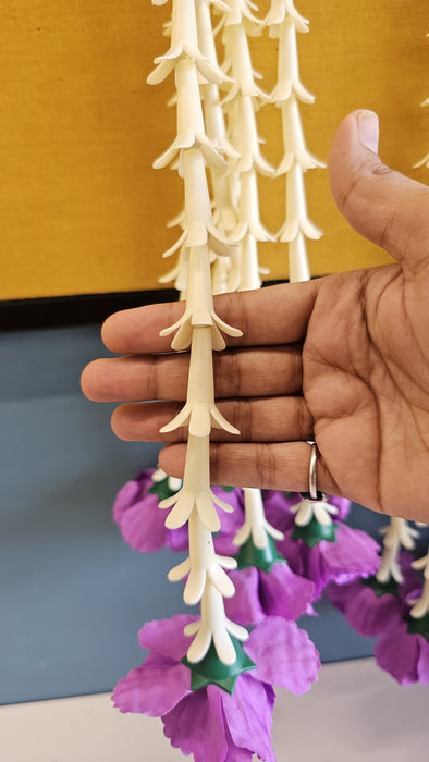 2 Pcs [12 Ladi] Carnation  Rajnigandha , Galgota Long Side Hanging (25 inch) | Home, Diwali & Event Décor