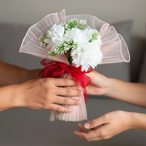 1 pcs Ready to Use Dahlia Bunch Bouquet (size - 11 inch)