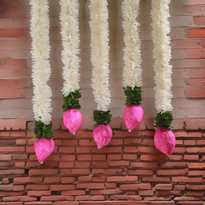 10 Pcs Lotus Ladi | Washable, Affordable Decoration for Diwali, Home & Festive Events