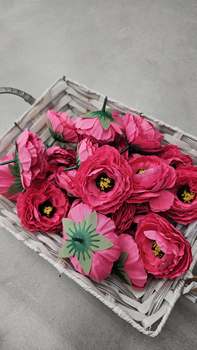 12 Pcs Silk Rose Flower for Gifting, Home, Mandir Pooja Table, Cake Decor, Bouquet Making, Backdrop, DIY Art Craft