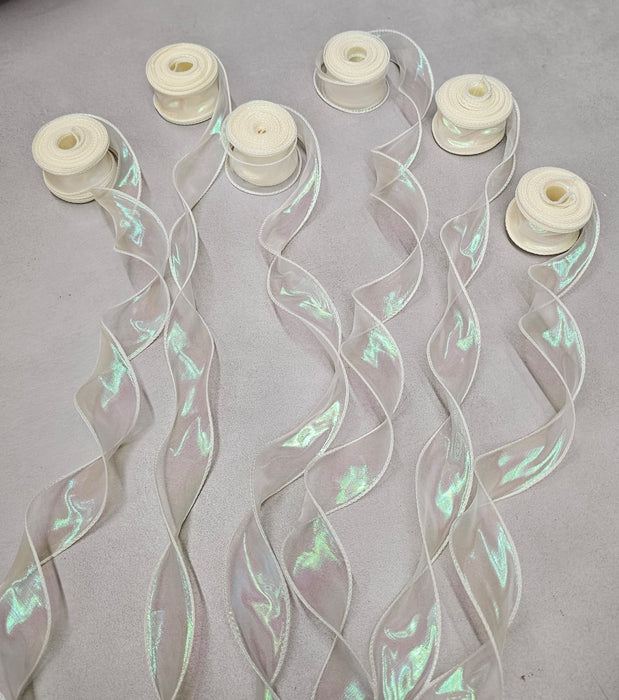Shiny Organza Ribbon Roll for Decoration & Gift Packing – 1.5 Inch Wide Decorative Ribbon for Wedding, Hamper Packing, Craft & Gift Wrapping (Approx. 8 Meter Roll)