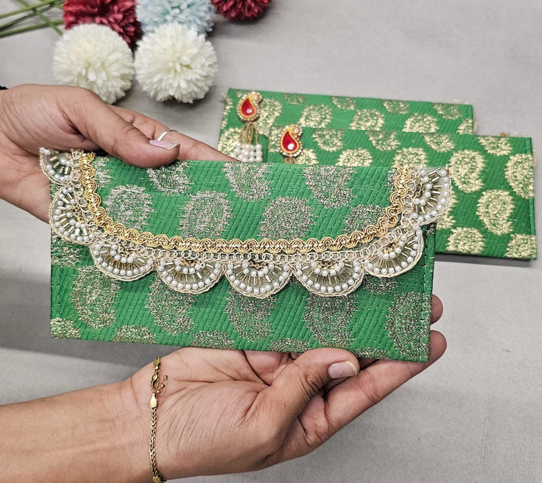 3 Pcs Affordable Fabric Shagun Envelope for Wedding & Gifting