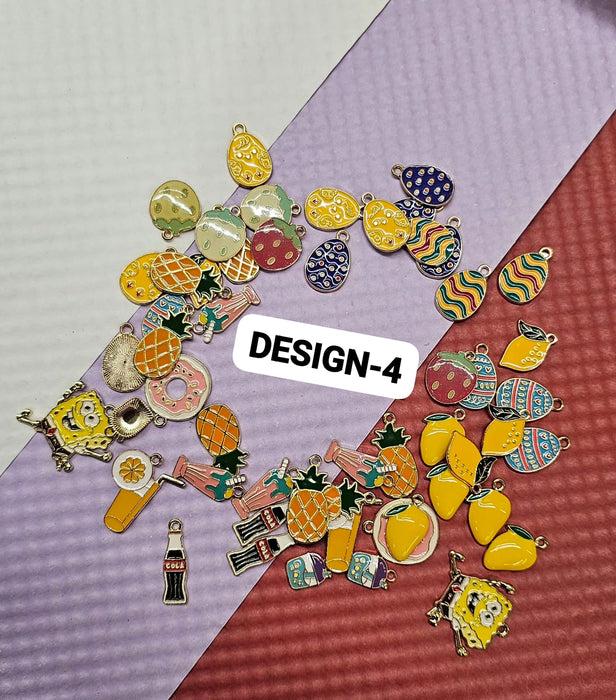 Metal Charms for DIY Jewelry Making – Keychains, Bracelets & Rakhi Charms | Craft Materials