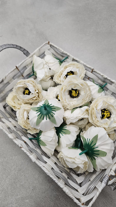 12 Pcs Silk Rose Flower for Gifting, Home, Mandir Pooja Table, Cake Decor, Bouquet Making, Backdrop, DIY Art Craft