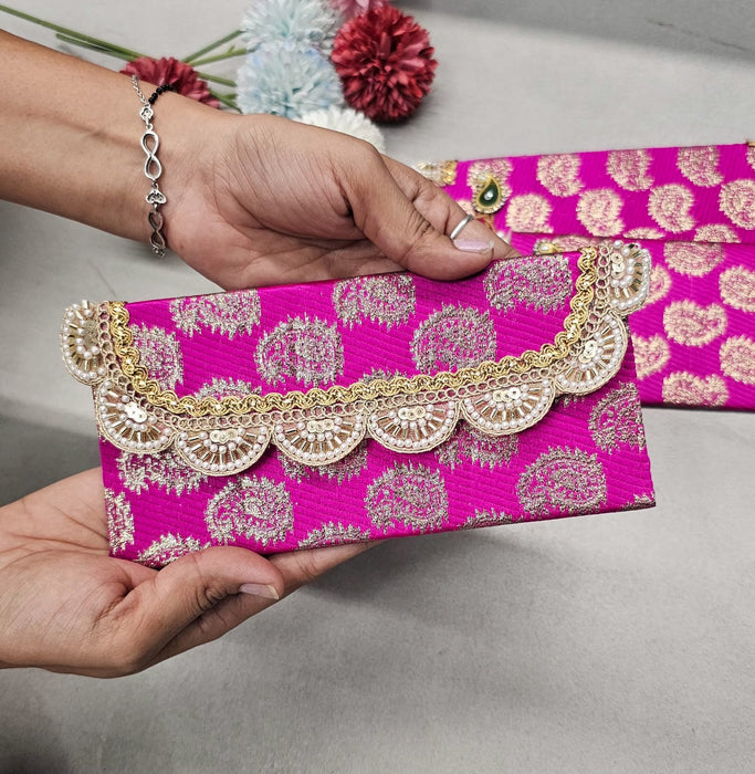3 Pcs Affordable Fabric Shagun Envelope for Wedding & Gifting