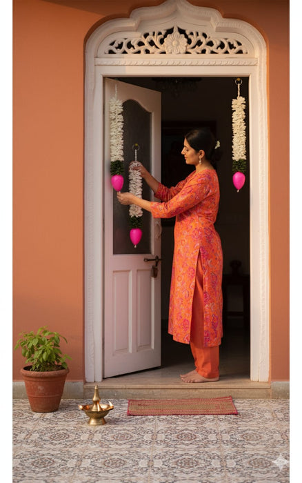 10 Pcs Lotus Ladi | Washable, Affordable Decoration for Diwali, Home & Festive Events