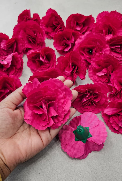 24 Pcs Carnation flower for Gifting, Home, Mandir Pooja Table, Cake Decor, Bouquet Making, Backdrop, DIY Art Craft