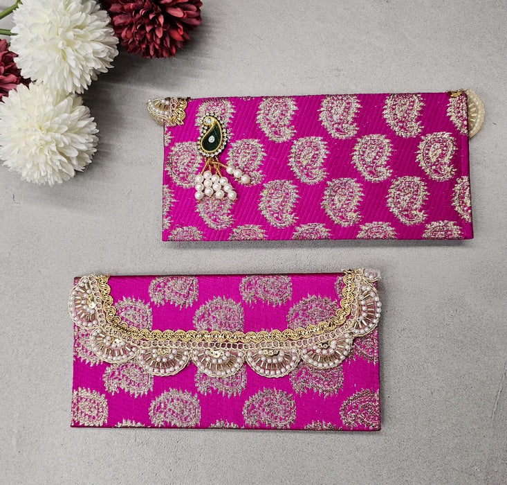 3 Pcs Affordable Fabric Shagun Envelope for Wedding & Gifting