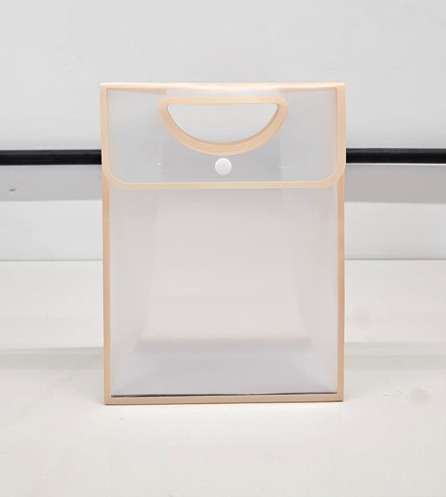 Translucent Gift Bag with Handle (18 x 23 x 13 CM) | Premium Semi Transparent Carry Bag for Gifts, Hampers, Wedding Return Gifts, Birthday & Festive Packing