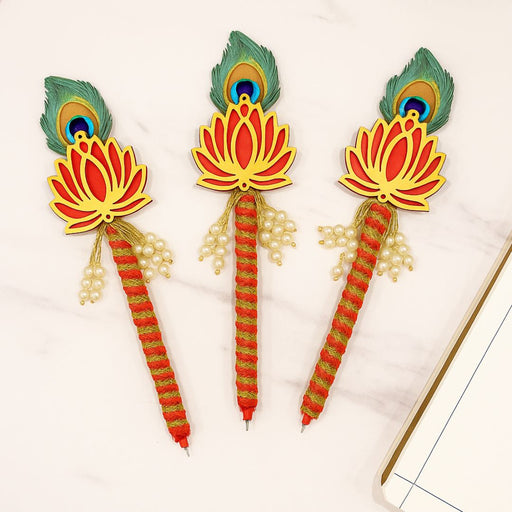 2 Pcs Unique Kankotri Lekhan/ Marriage Wedding Ceremoney Pen Shadi Mubarak pen For Groom And Bride Wedding Pen.