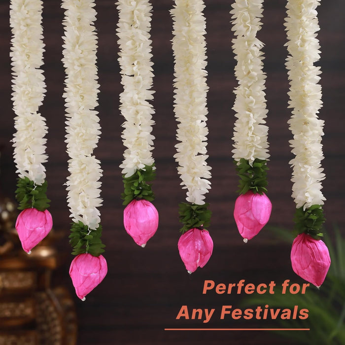 10 Pcs Lotus Ladi | Washable, Affordable Decoration for Diwali, Home & Festive Events