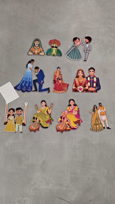 10 pcs Marriage/shadi cutout collection