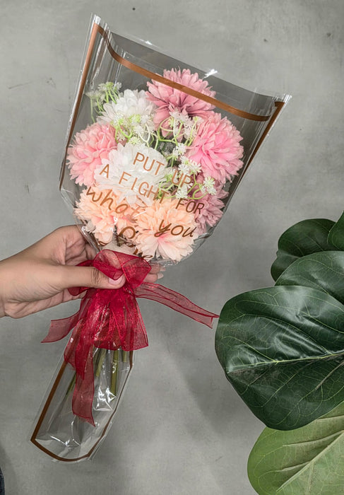 1 Pcs Ready to Use Chrysanthemum Ball Hydrangea Flower bouquet (size - 15 inch)